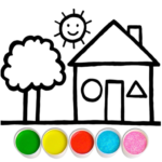 Glitter House coloring for kid MOD Unlimited Money 2.8